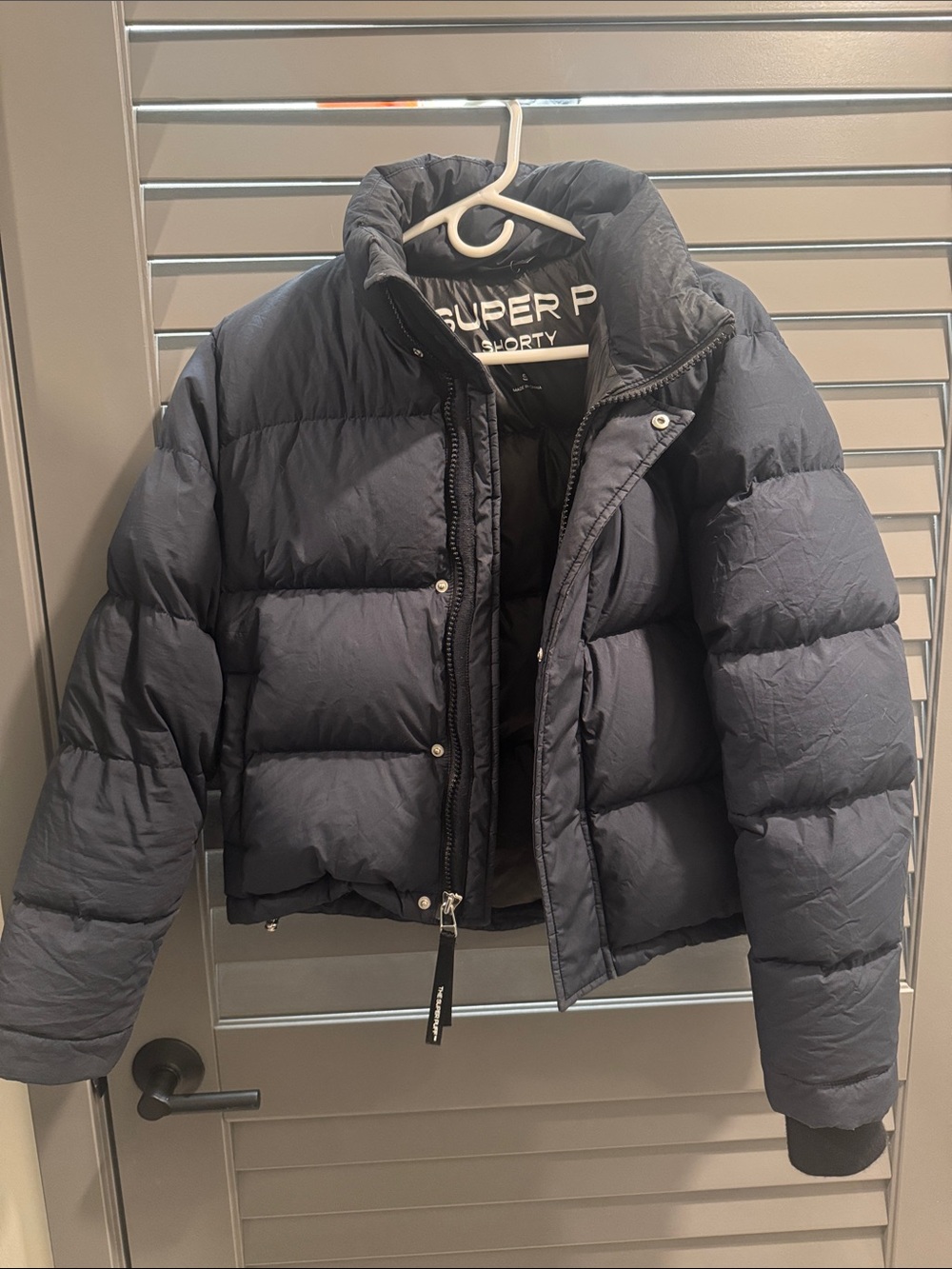 Tna Super Puff Shorty Black Goose Down Puffer Jacket Size Small